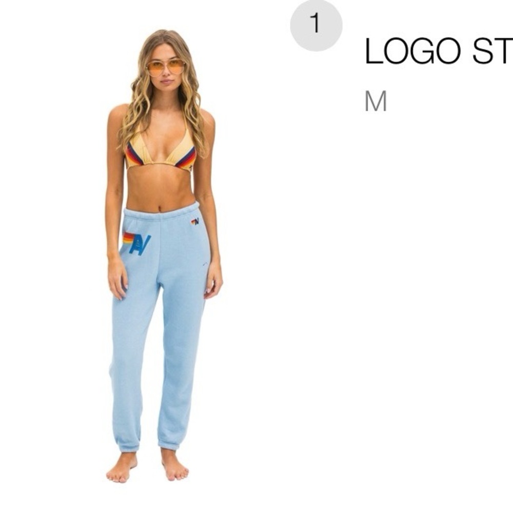 Aviator Nation Light Blue Track Pants